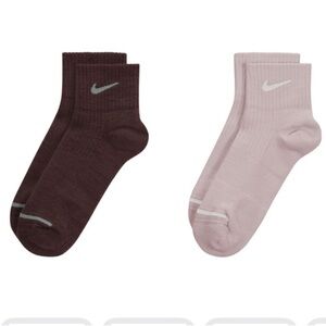 Nike Unisex Athletic Socks in Brown and Pink Womens 10-13 Men’s 8-12